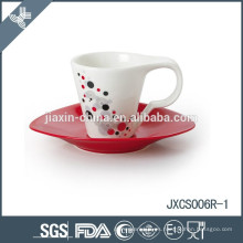 Taza y platillo de café de porcelana 100CC 12pcs